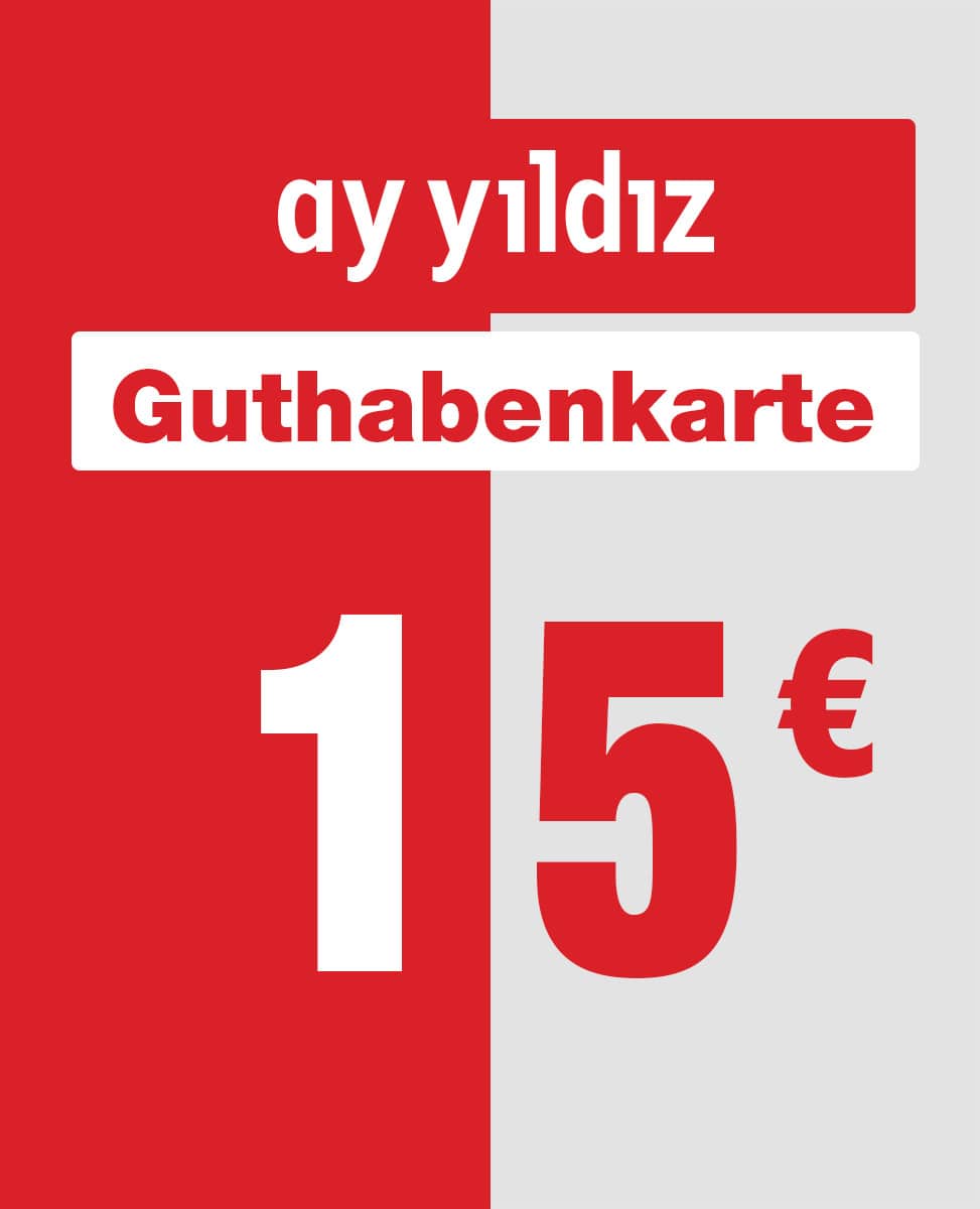 15 € - Ay Yildiz Auflade-Karte | SimXpert